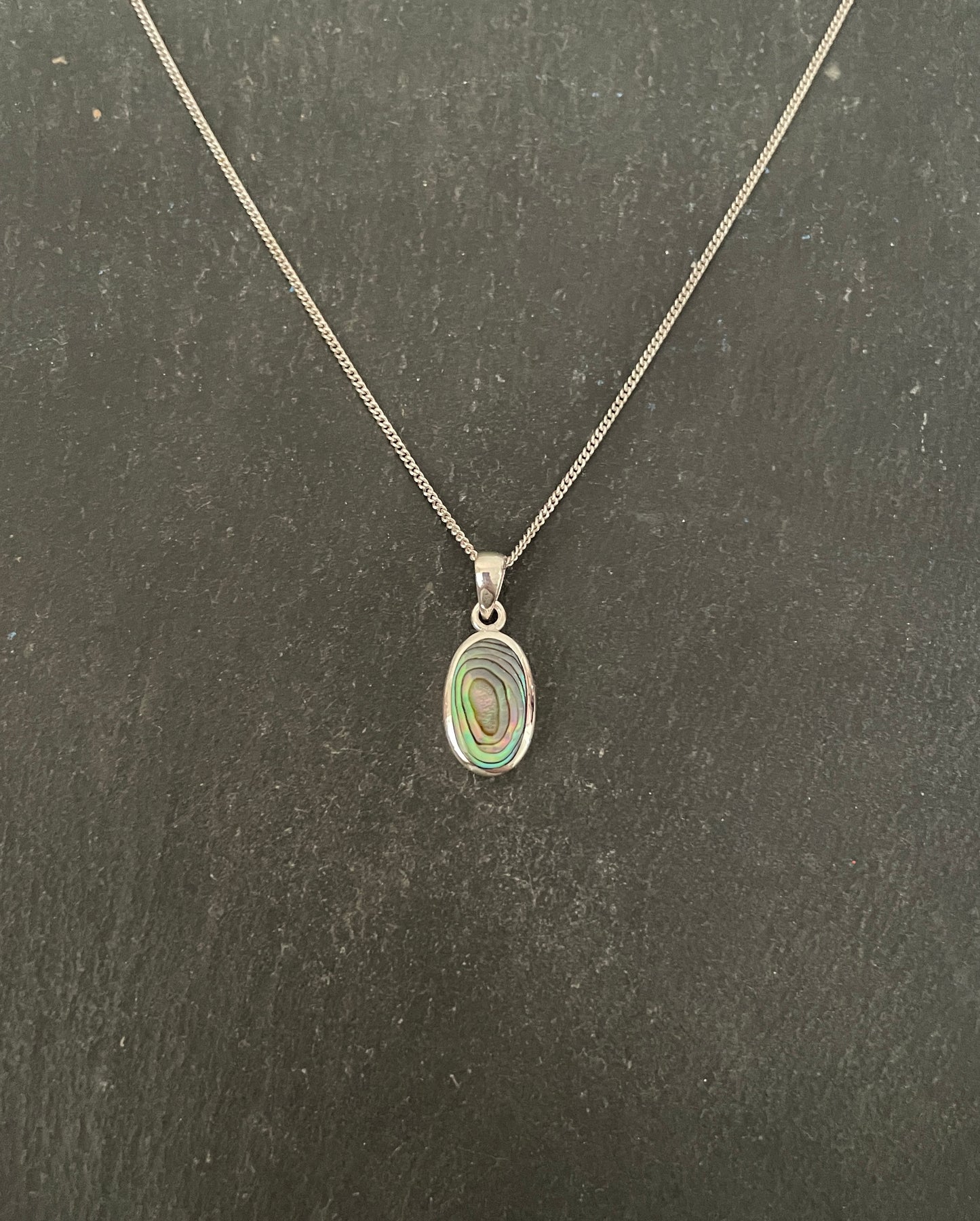 Paua Shell Oval Pendant