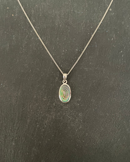 Paua Shell Oval Pendant