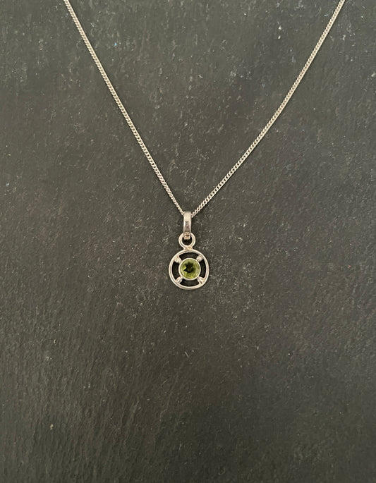 Peridot and Silver Pendant