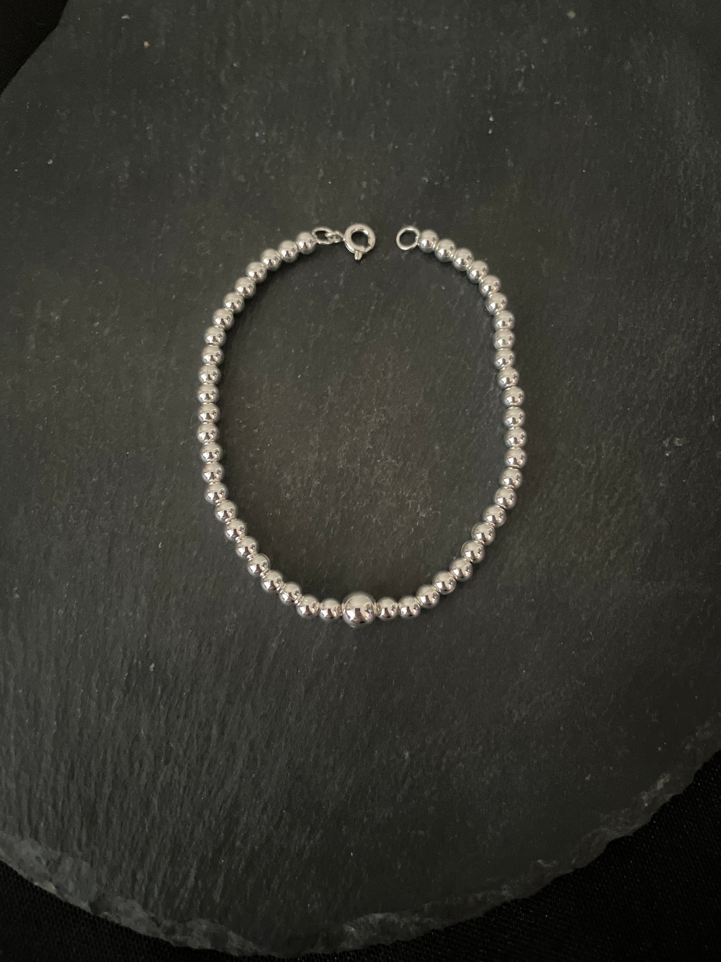 Sterling Silver Bead Bracelet