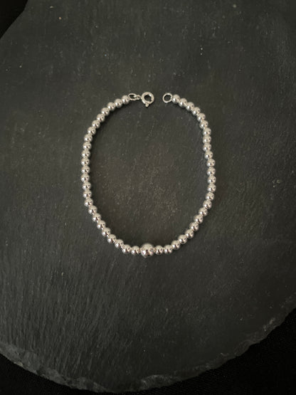 Sterling Silver Bead Bracelet