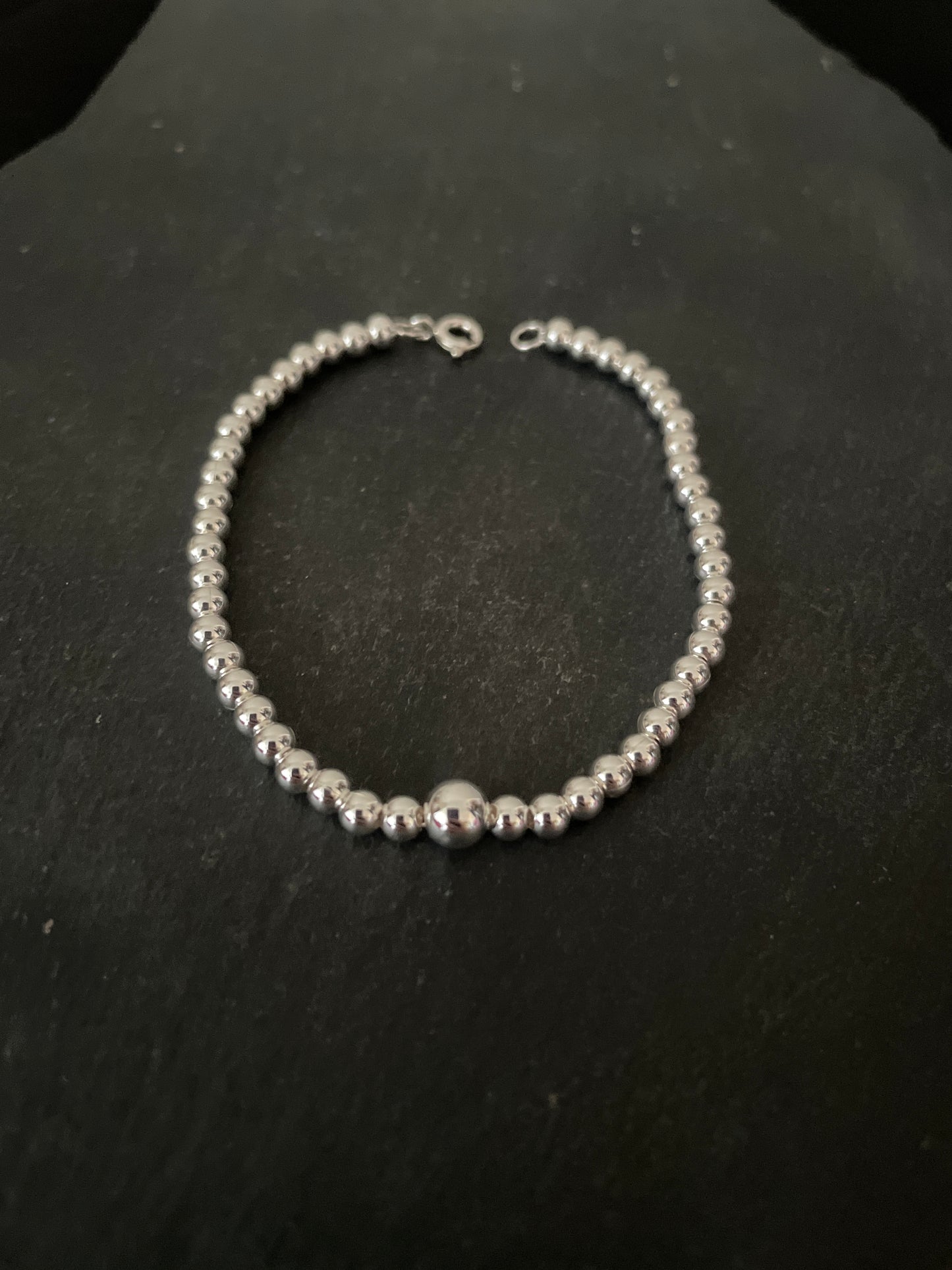 Sterling Silver Bead Bracelet