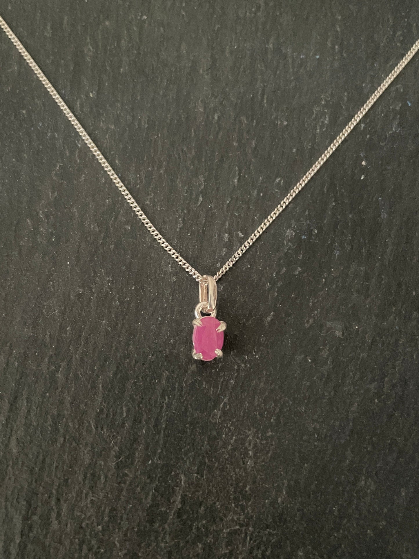 Oval Ruby Pendant