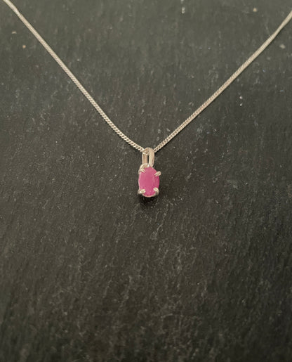 Oval Ruby Pendant