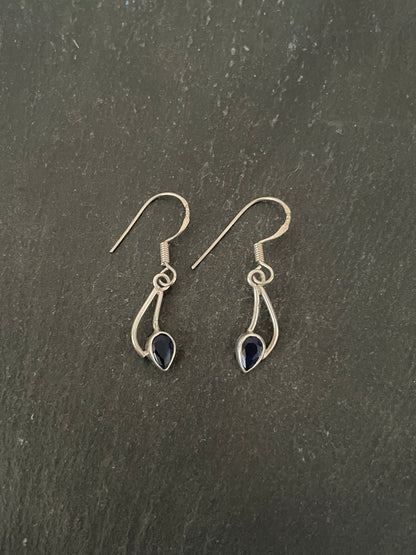 Sapphire Teardrop Earrings