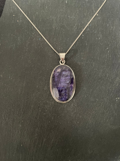 Oval Sapphire Pendant