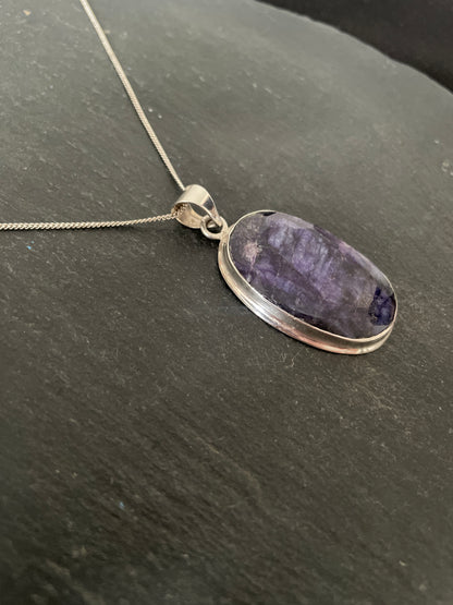 Oval Sapphire Pendant