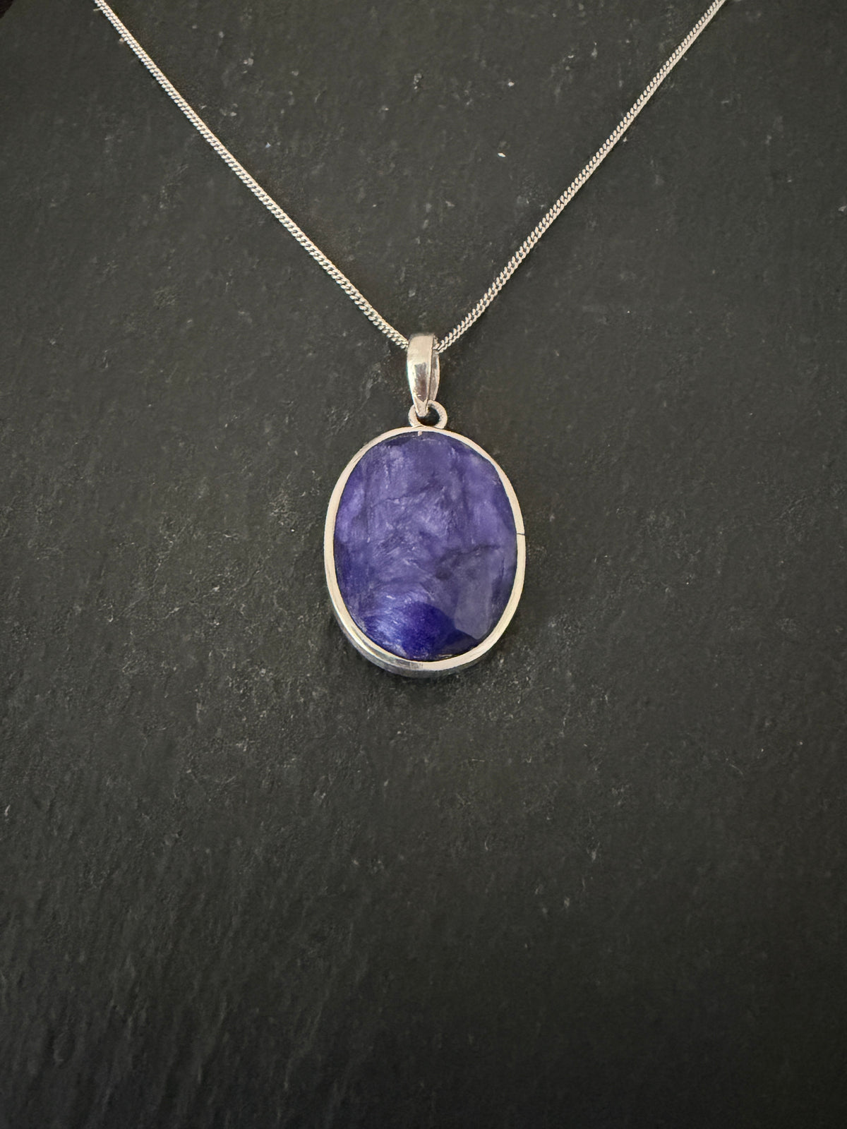 Sapphire Oval Pendant