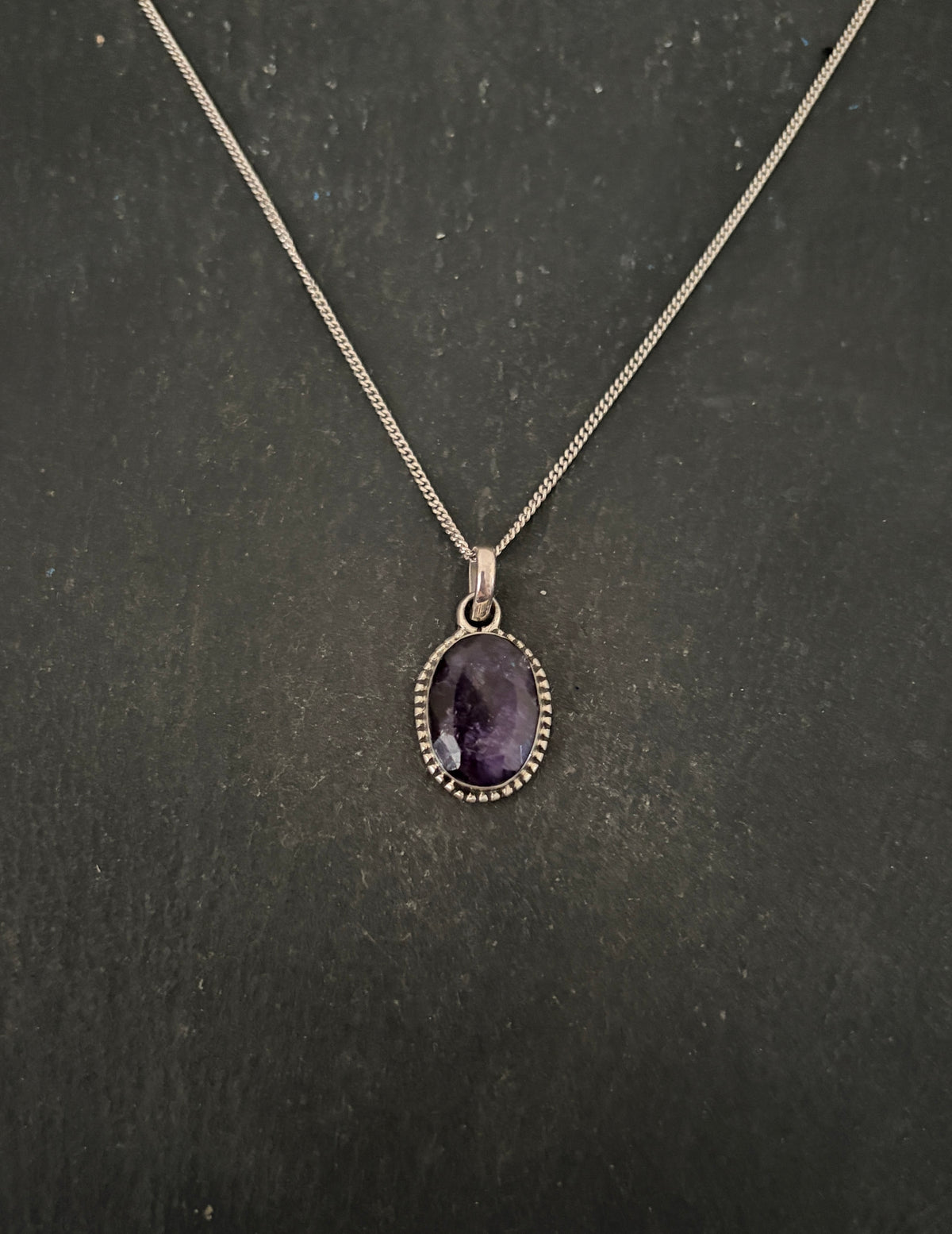 Sapphire Oval Pendant
