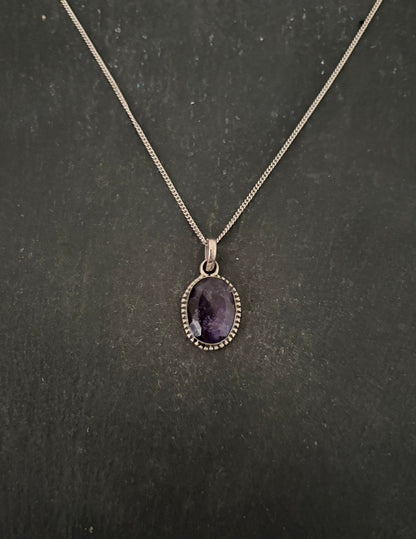 Sapphire Oval Pendant