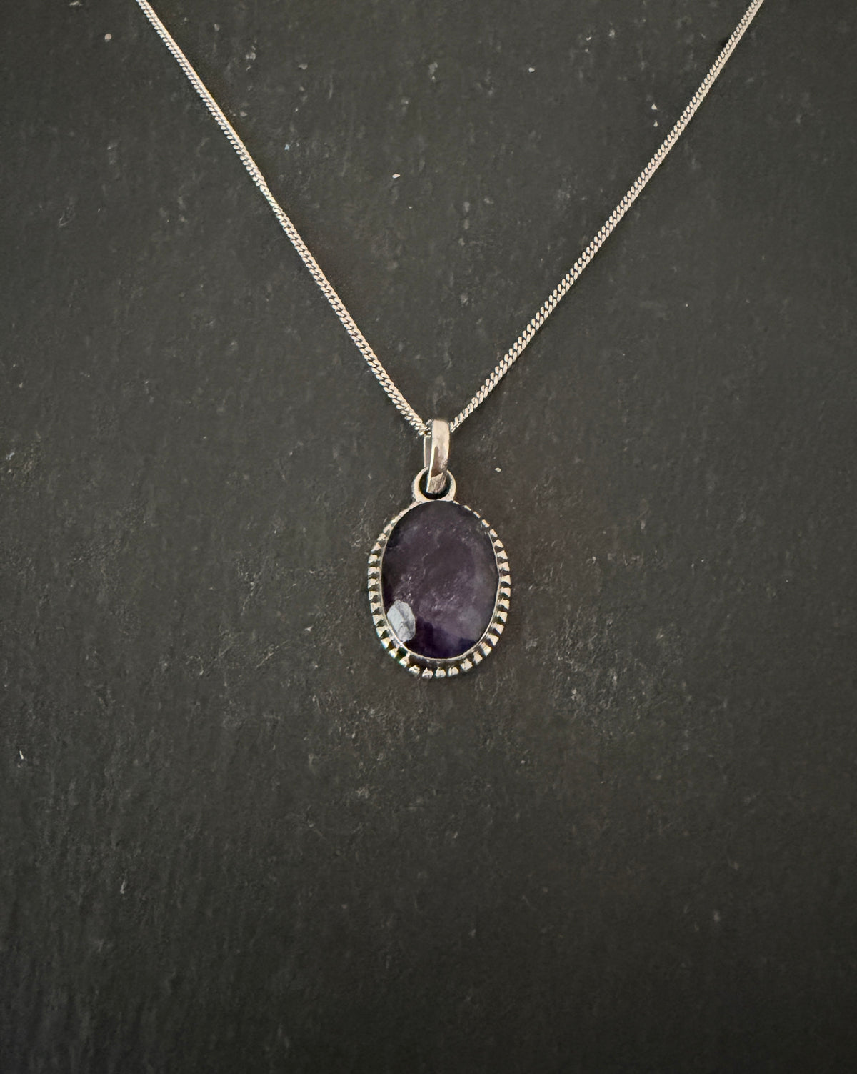 Sapphire Oval Pendant