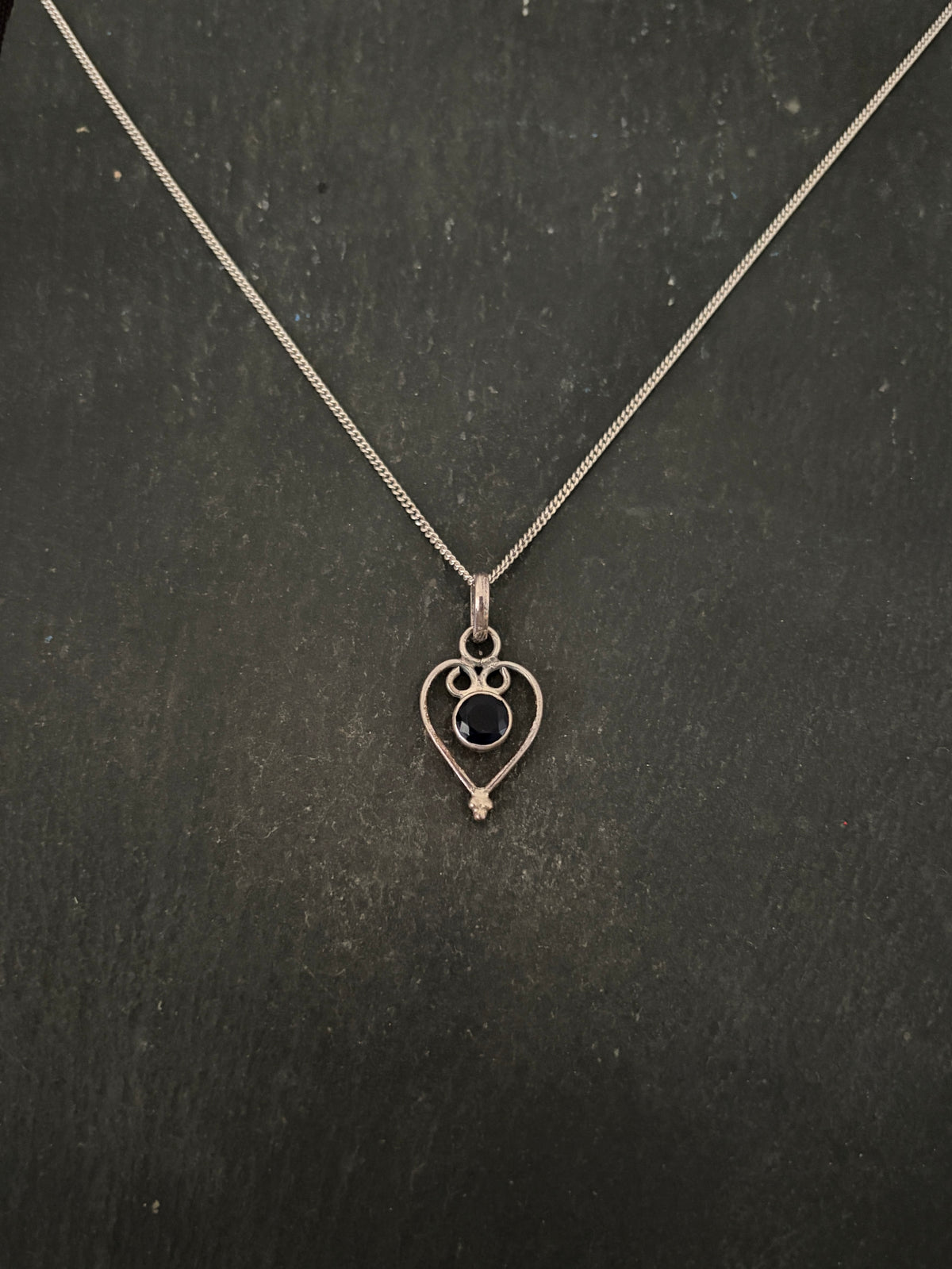 Sapphire Heart Pendant