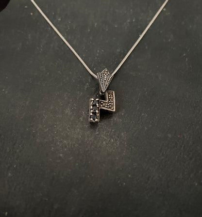 Sapphire and Marcasite Pendant