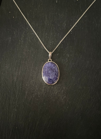 Oval Sapphire Pendant