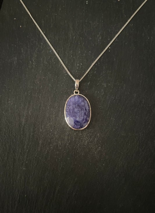 Oval Sapphire Pendant