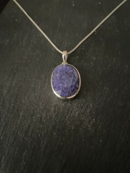 Oval Sapphire Pendant