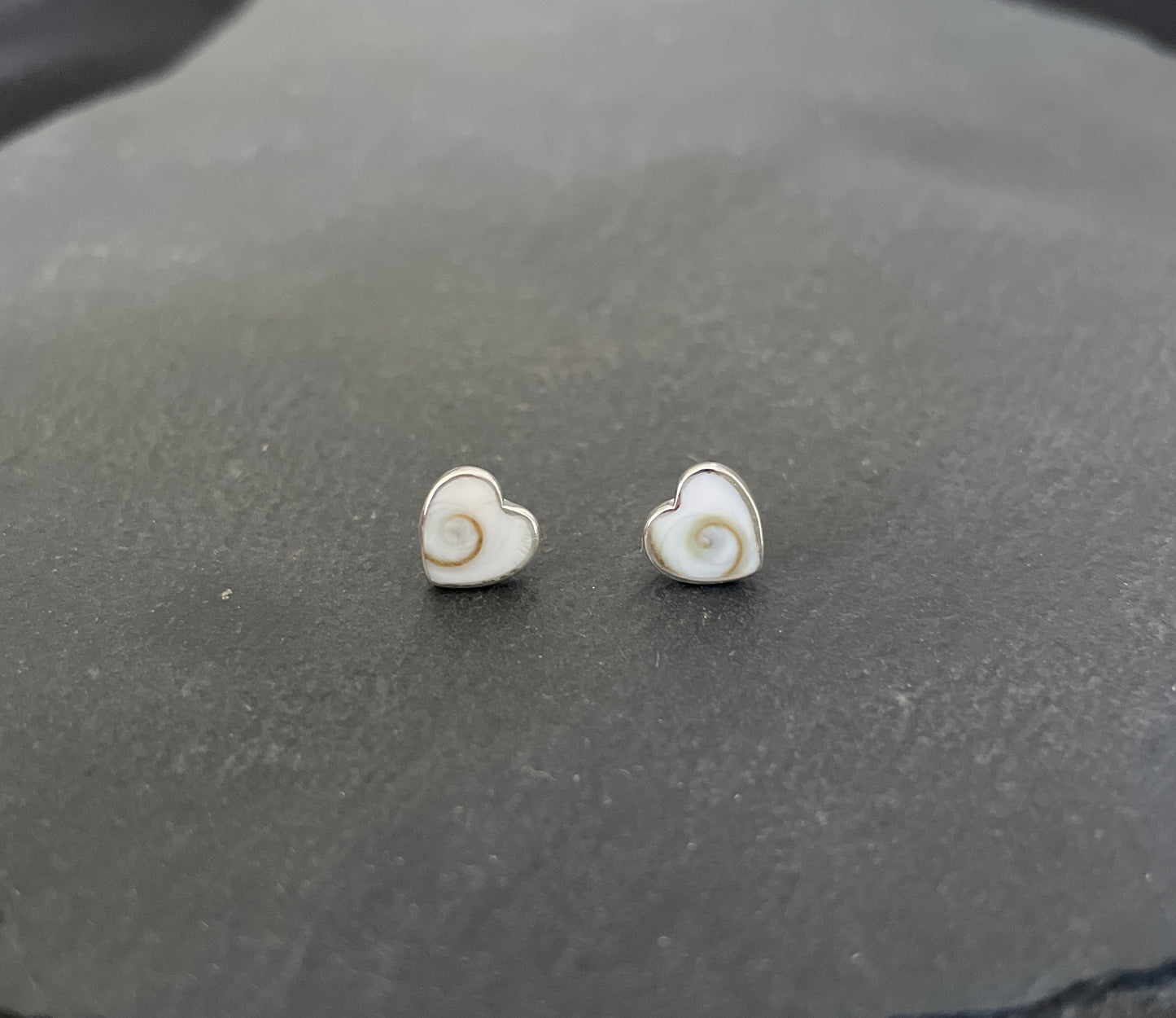 Shiva Shell Heart Stud Earrings