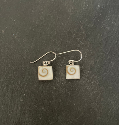 Shiva Shell Square Drop Earrings