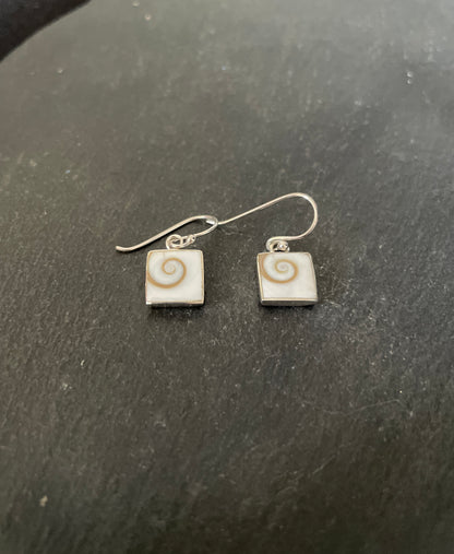 Shiva Shell Square Drop Earrings