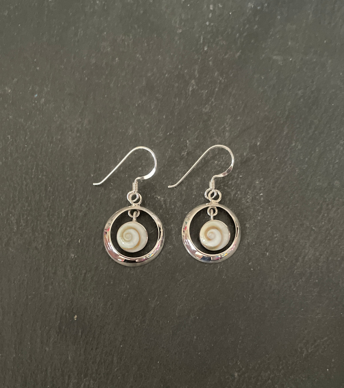 Round Shiva Shell Earrings