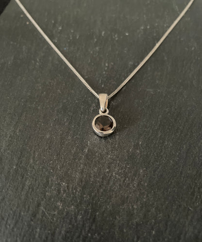Smokey Quartz and Silver Pendant