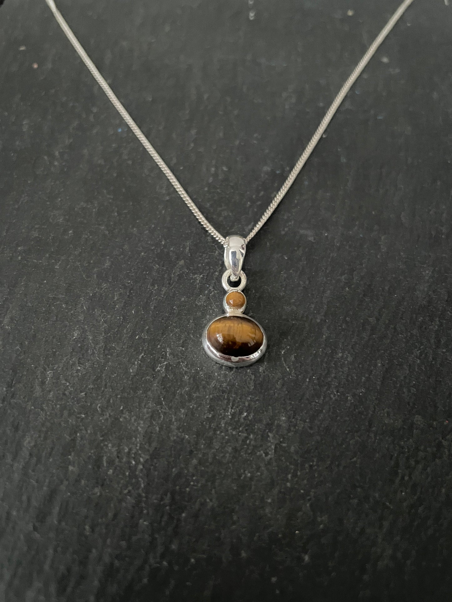 Tiger's Eye and Silver Pendant