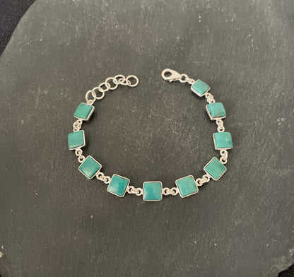 Square Turquoise Bracelet