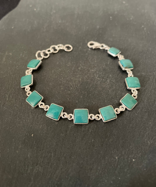 Square Turquoise Bracelet