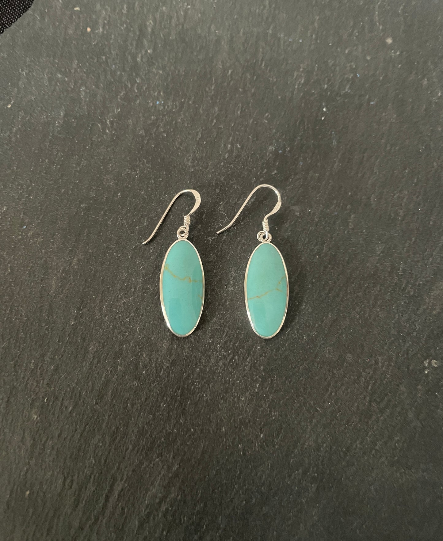Oval Turquoise Earrings