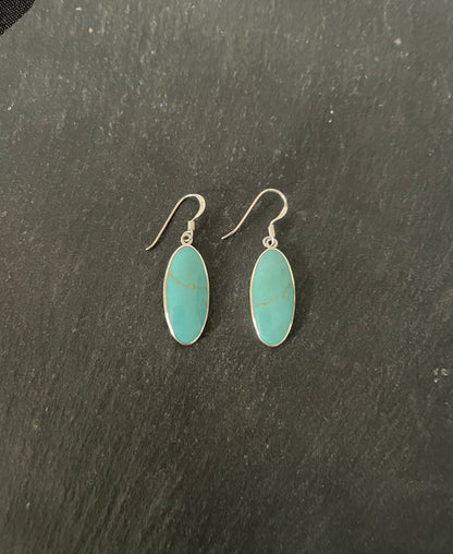 Oval Turquoise Earrings