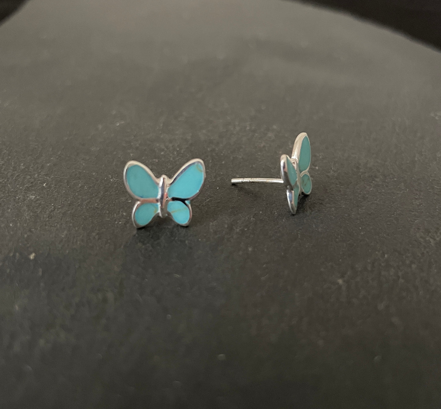 Turquoise Butterfly Stud Earrings