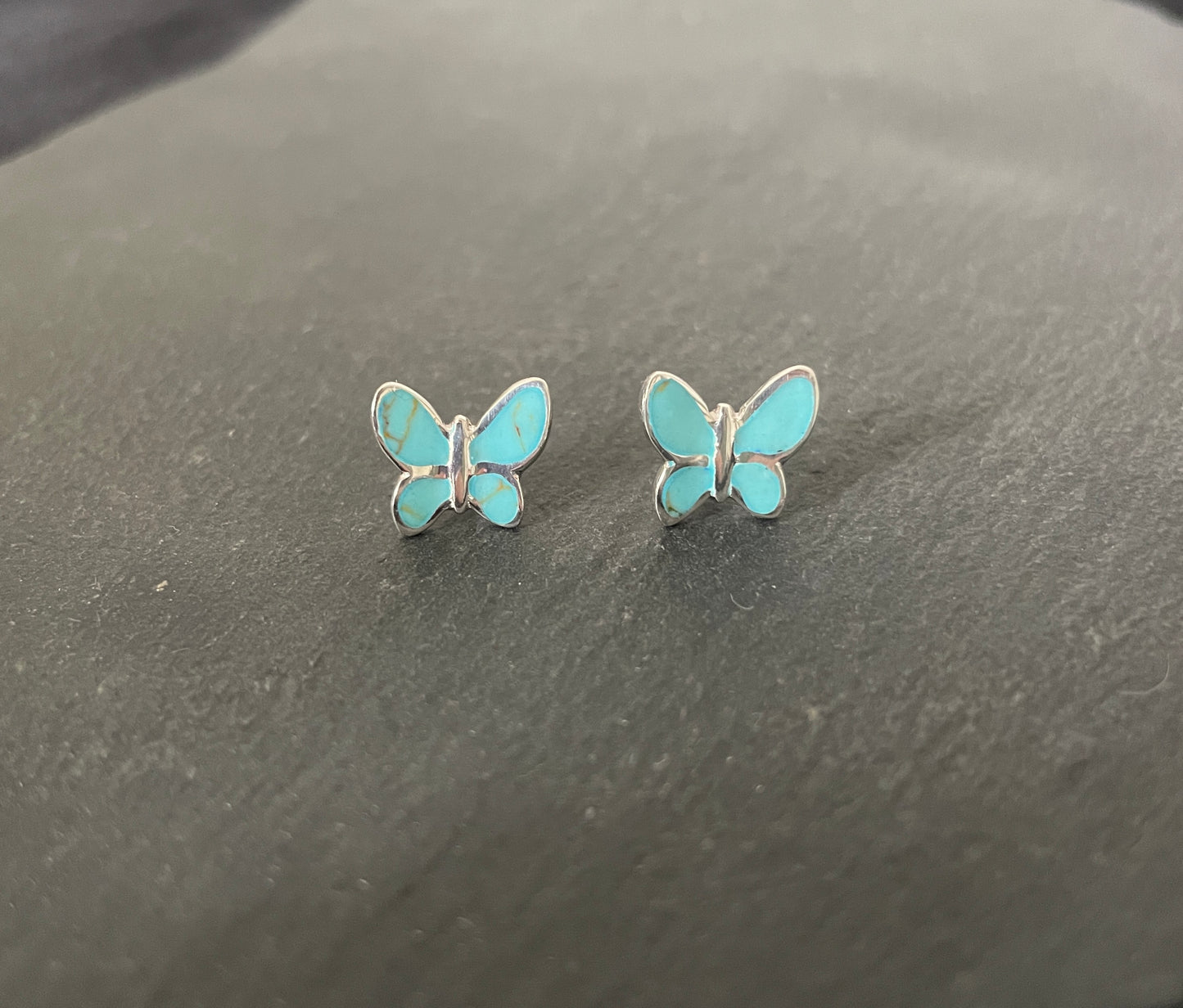 Turquoise Butterfly Stud Earrings