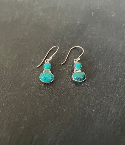 Turquoise and Silver Earrings