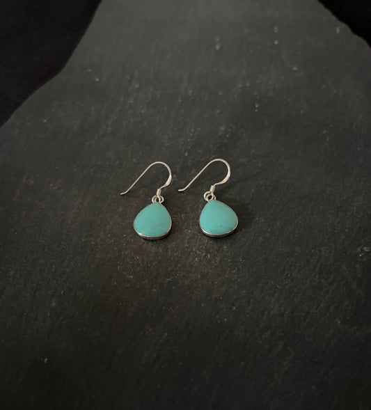Turquoise Triangle Earrings