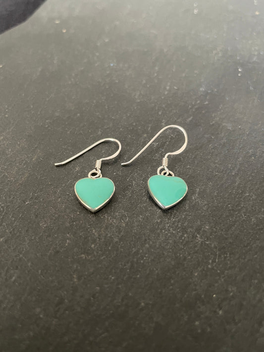 Turquoise Heart Earrings