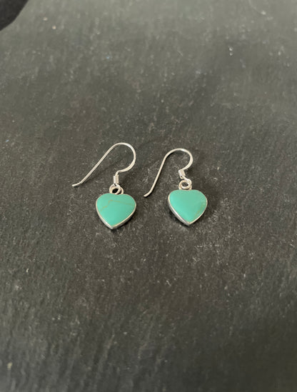 Turquoise Heart Earrings