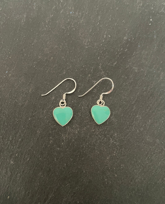 Turquoise Heart Earrings