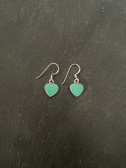 Turquoise Heart Earrings