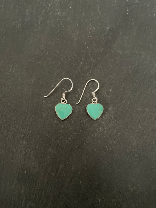 Turquoise Heart Earrings