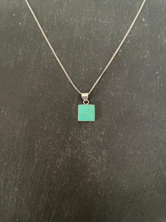 Turquoise Square Pendant