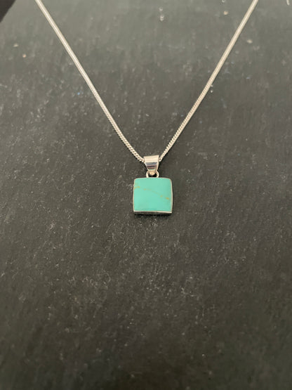 Turquoise Square Pendant