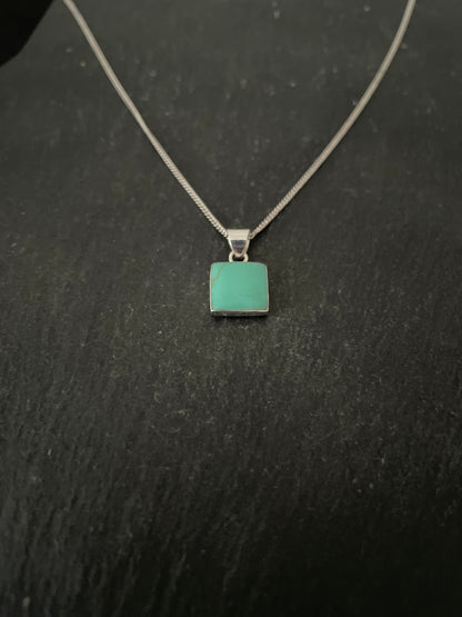 Turquoise Square Pendant