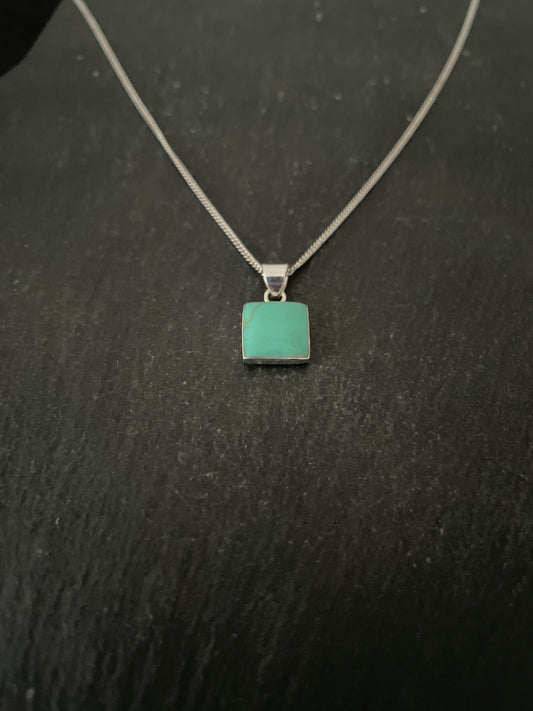 Turquoise Square Pendant