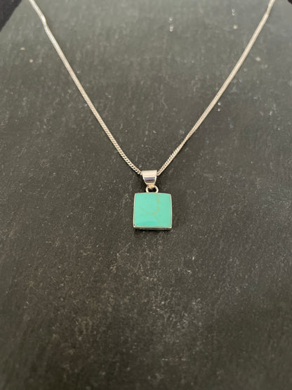 Turquoise Square Pendant