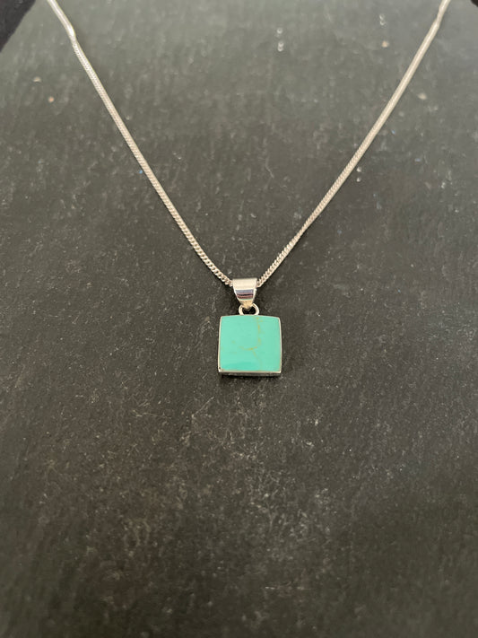 Turquoise Square Pendant