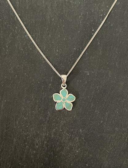 Turquoise Flower Pendant