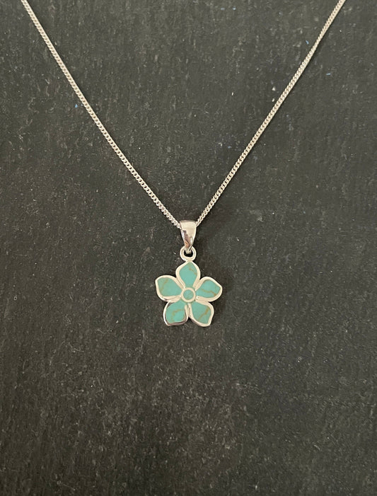 Turquoise Flower Pendant