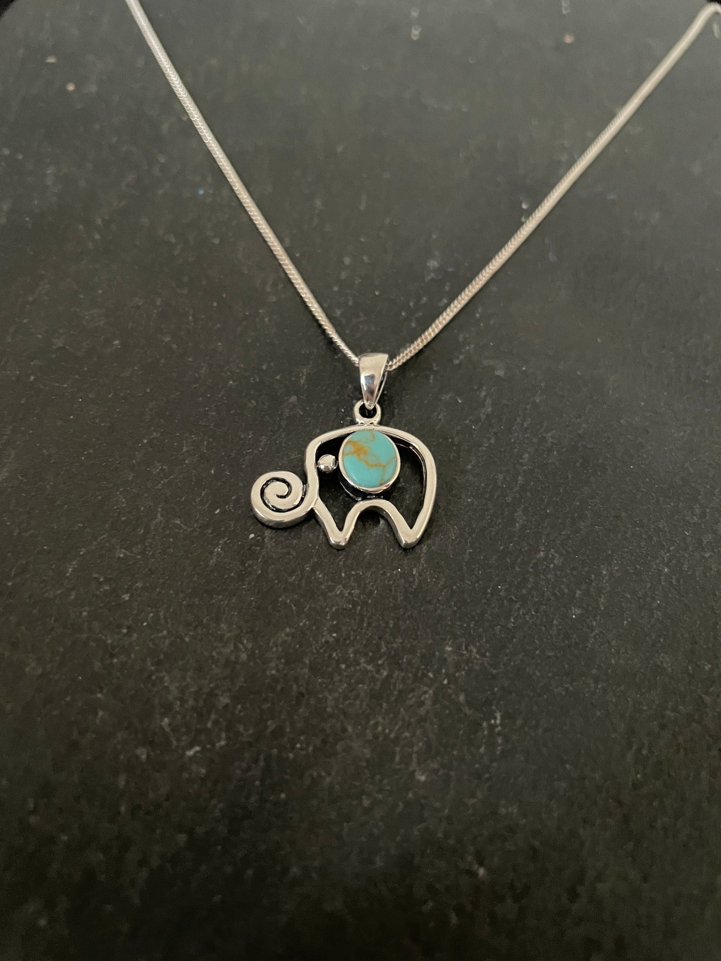Turquoise Elephant Pendant