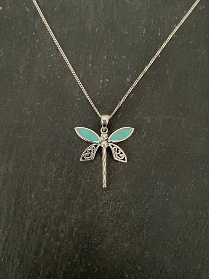 Turquoise Dragonfly Pendant