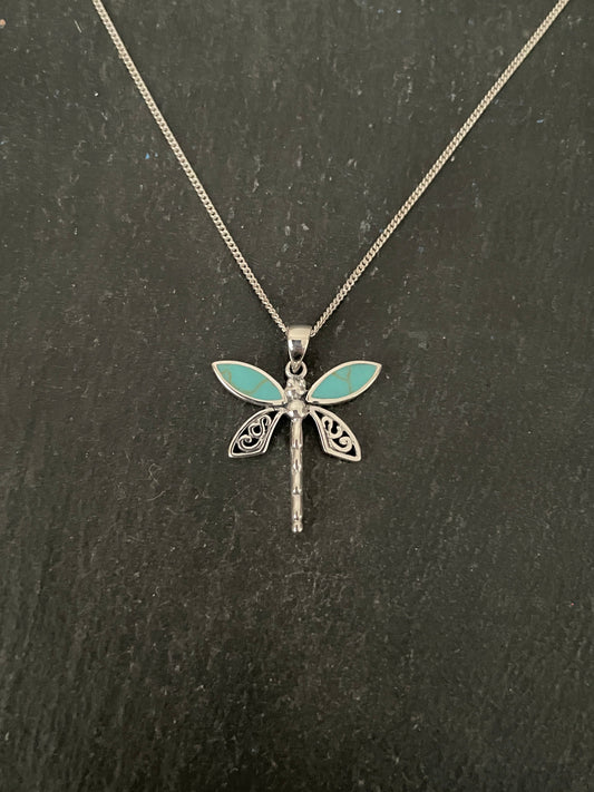 Turquoise Dragonfly Pendant